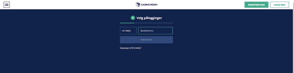 registrerer casinoroom norsk