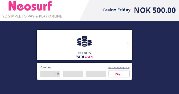 Slik gjør du innskudd via Neosurf på et online casino