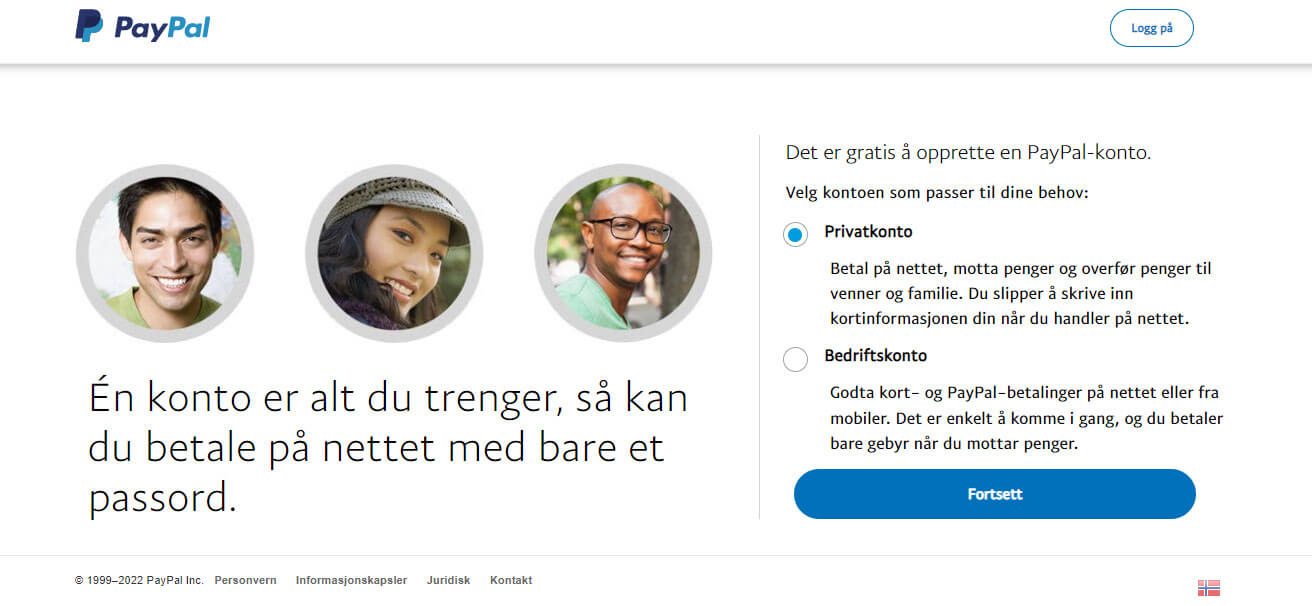 paypal norge